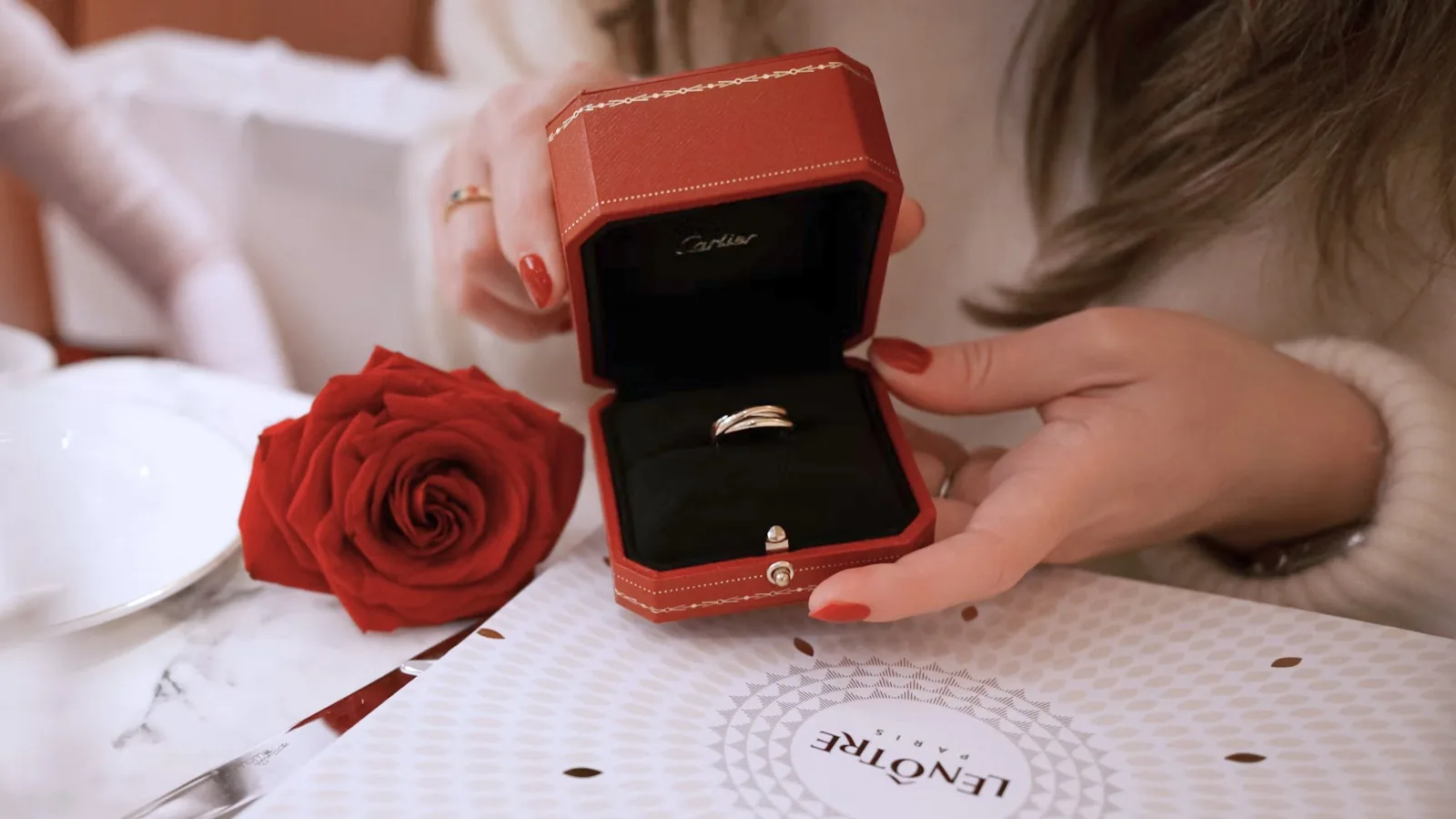 Cartier Travel Retail campaign visual, from the Hainan and Macau launch built around a WeChat loyalty mini-app